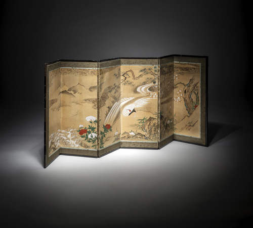 <b>A small six-fold panel screen</b>