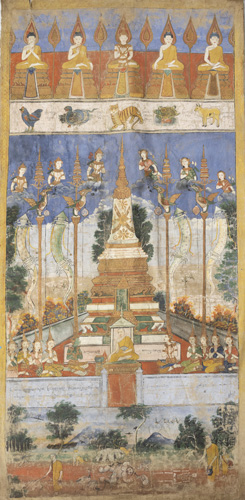 <b>A painting on cloth representing a temple banner</b>