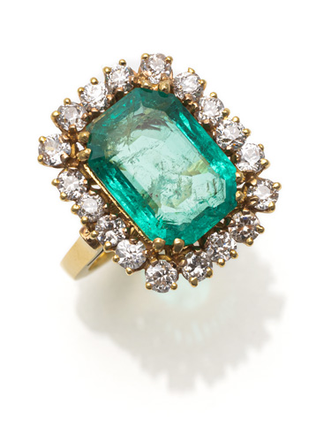 <b>Smaragd Brillant Ring</b>
