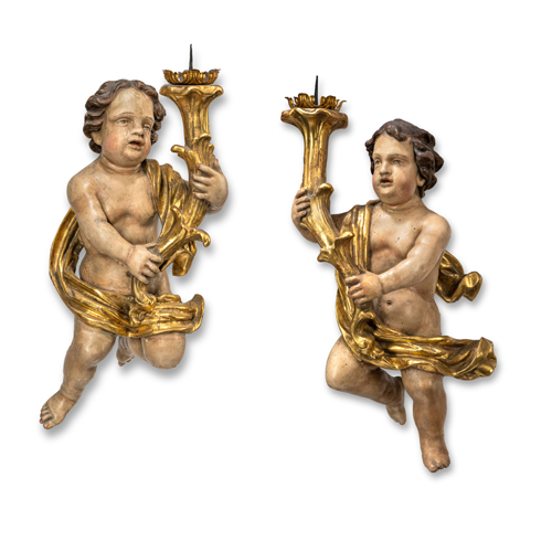 <b>Paar barocke Leuchter-Engel</b>