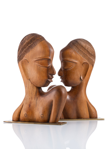 <b>Paar figürliche Buchstützen</b>