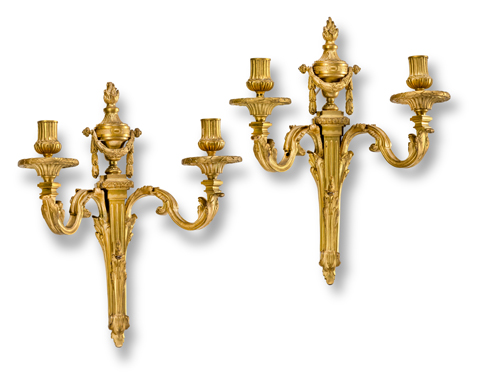 <b>Paar Wandappliken im Louis-XVI-Stil</b>
