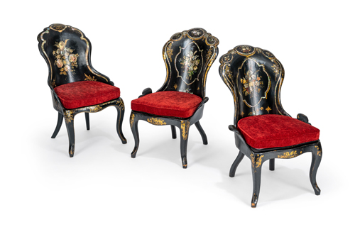 <b>Drei Salonstühle im Japanischen Stil</b>