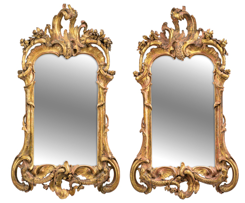 <b>Seltenes Paar Rokoko-Spiegel</b>