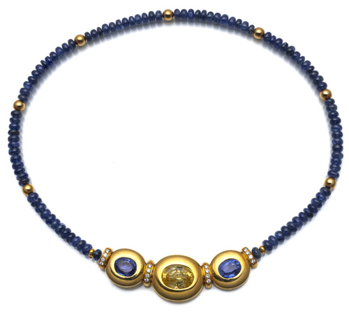 <b>Saphir Brillant Collier</b>