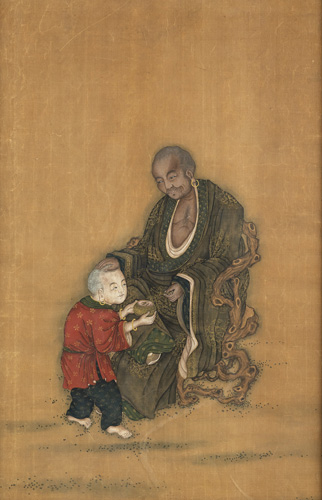 <b>Luohan with a boy</b>