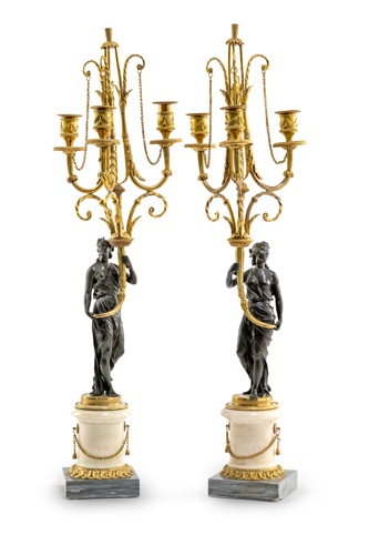 <b>Paar Louis XVI Girandolen</b>