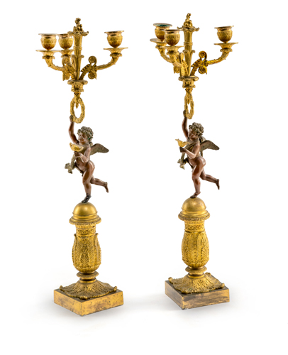 <b>Paar Charles X Girandolen</b>