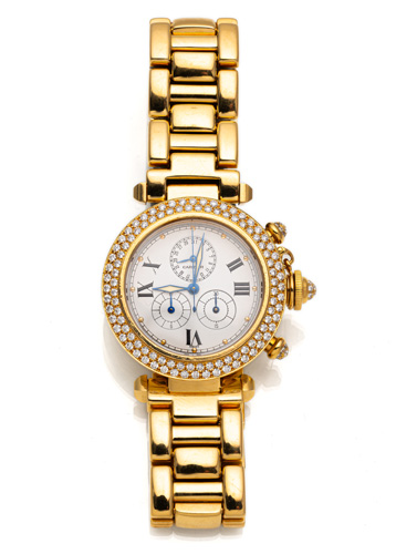 <b>CARTIER „Pasha“ mit Brillanten</b>