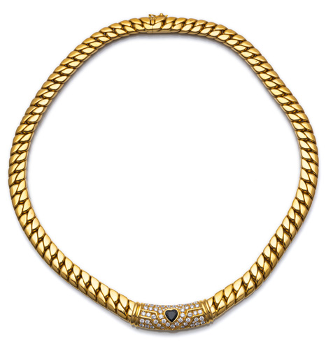 <b>Saphir Brillant Collier</b>