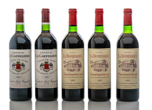 <b>Château La Dominique, Grand Cru Classé, 1985 and Château La Gaffelière, 1er Grand Cru Classé, 1995</b> <b>Château La Dominique, Grand Cru Classé, 1985 and Château La Gaffelière, 1er Grand Cru Classé, 1995</b>