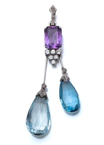 <b>Aquamarin Amethyst An-/Einhänger</b>