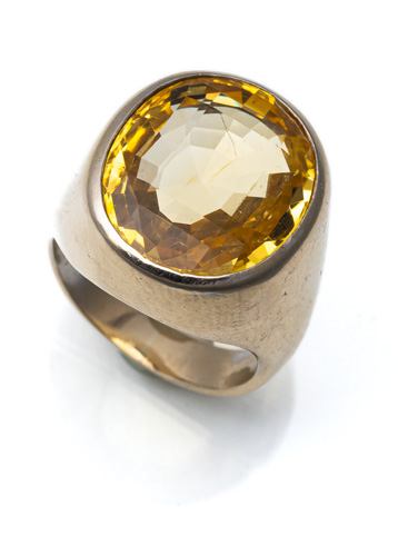 <b>Gelber Saphir Ring</b>