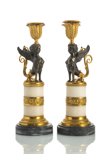 <b>Paar Empire Leuchter</b>