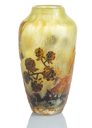 <b>Jugendstil Vase mit Brombeeren</b>