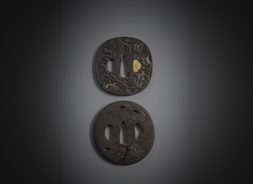 <b>Two iron tsuba</b>