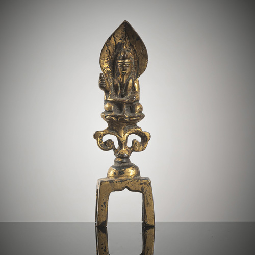 <b>A rare gilt-bronze, possibly Laotse</b>