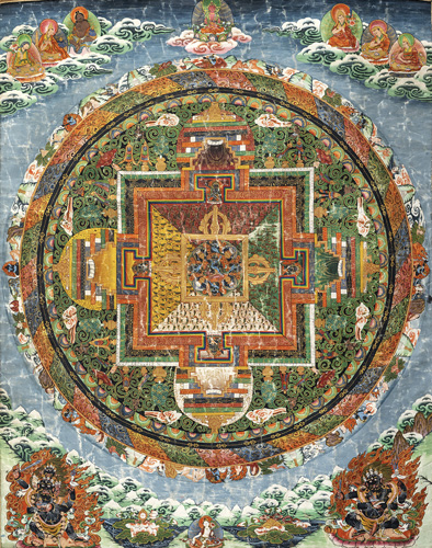 <b>A THANGKA DEPICTING A MANDALA</b>