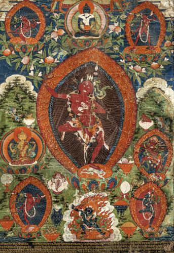 <b>A THANGKA DEPICTING SARVABUDDHADAKINI</b>