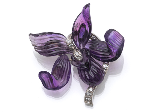 <b>Brosche „Frauenschuh“</b>