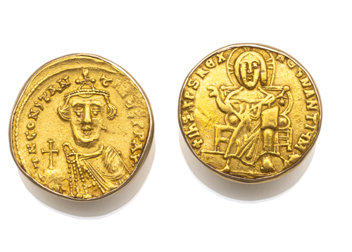 <b>Byzantinische Solidi Ohrstecker</b>