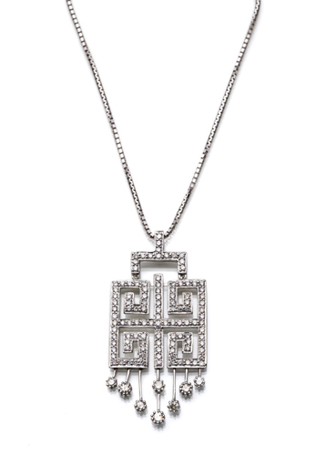 <b>Diamantanhänger an Veneziakette</b>
