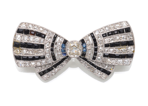 <b>Art Déco Brosche „Schleife“</b>