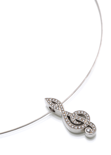 <b>Anhänger „Notenschlüssel“ mit Halsreif</b>