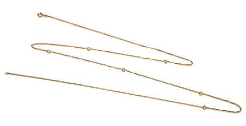 <b>Lange Kette mit Brillanten</b>