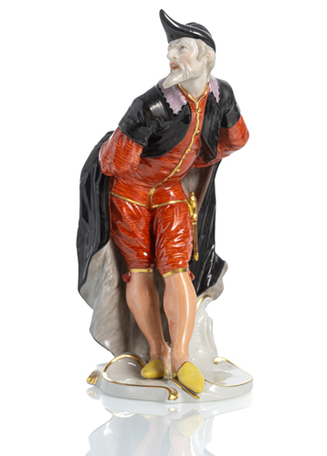 <b>A NYMPHENBURG FIGURE OF PANTALONE FROM THE COMMEDIA DELL'ARTE</b> <b>A NYMPHENBURG FIGURE OF PANTALONE FROM THE COMMEDIA DELL'ARTE</b>