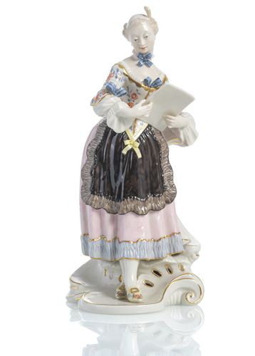 <b>A NYMPHENBURG FIGURE OF CORINE FROM THE COMMEDIA DELL'ARTE</b> <b>A NYMPHENBURG FIGURE OF CORINE FROM THE COMMEDIA DELL'ARTE</b>