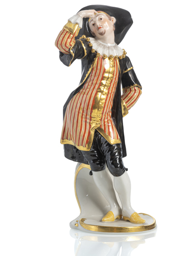 <b>A NYMPHENBURG FIGURE OF DOTTORE FROM THE COMMEDIA DELL'ARTE</b> <b>A NYMPHENBURG FIGURE OF DOTTORE FROM THE COMMEDIA DELL'ARTE</b>