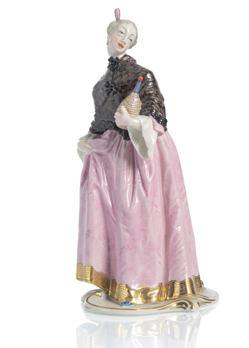 <b>A NYMPHENBURG FIGURE OF DONNA MARTINA FROM THE COMMEDIA DELL'ARTE</b> <b>A NYMPHENBURG FIGURE OF DONNA MARTINA FROM THE COMMEDIA DELL'ARTE</b>