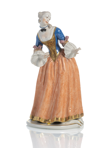<b>A NYMPHENBURG FIGURE OF ISABELLA FROM THE COMMEDIA DELL'ARTE</b> <b>A NYMPHENBURG FIGURE OF ISABELLA FROM THE COMMEDIA DELL'ARTE</b>
