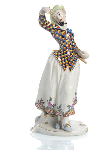 <b>A NYMPHENBURG FIGURE OF LALAGE FROM THE COMMEDIA DELL'ARTE</b> <b>A NYMPHENBURG FIGURE OF LALAGE FROM THE COMMEDIA DELL'ARTE</b>