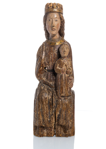 <b>Romanische Thronende Madonna mit Kind</b>