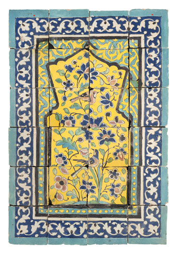 <b>Paneel aus glasierten Keramikkacheln</b>