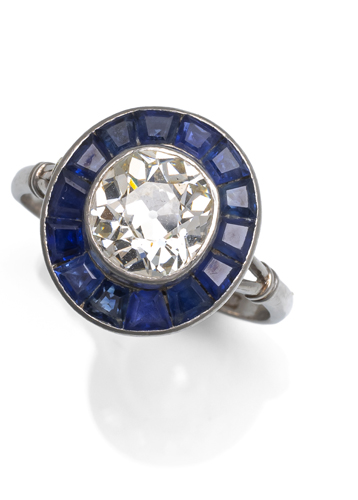 <b>Diamant Ring im Art Déco Stil</b>