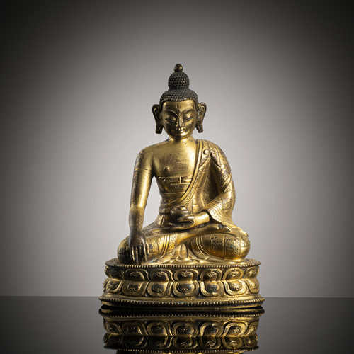 <b>VERGOLDETE BRONZE DES BUDDHA SHAKYAMUNI</b> <b>VERGOLDETE BRONZE DES BUDDHA SHAKYAMUNI</b>