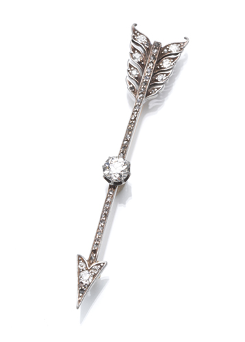 <b>Art Déco Pfeil-Brosche</b>
