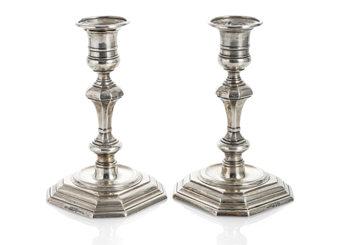 <b>Paar Edward VII Kerzenleuchter</b>