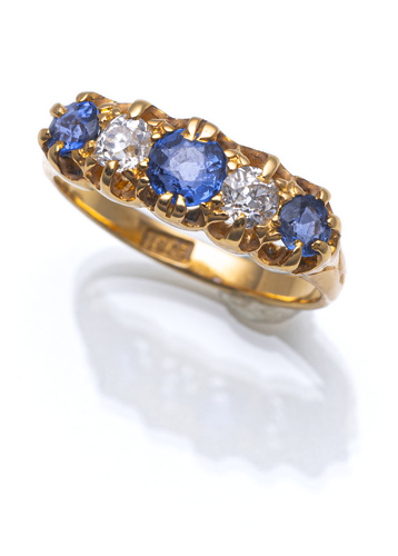 <b>Saphir Diamant Ring</b>