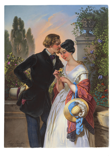 <b>A PAINTED PORCELAIN PLAQUE 