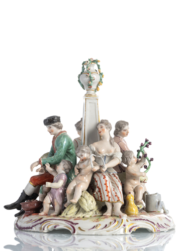 <b>A LUDWIGSBURG PORCELAIN GROUP DEPICTING THE FOUR SEASONS</b> <b>A LUDWIGSBURG PORCELAIN GROUP DEPICTING THE FOUR SEASONS</b>