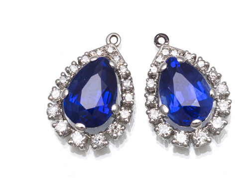 <b>Zwei Saphir Diamant Einhänger</b>