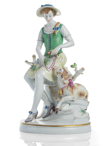 <b>A LARGE FIGURE OF A SHEPHERDESS</b> <b>A LARGE FIGURE OF A SHEPHERDESS</b>