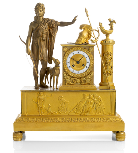 <b>Empire-Pendule mit der Darstellung des Schwures des Hippolytos</b>