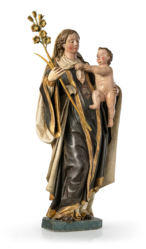 <b>Große Barocke Figurengruppe - Madonna mit Kind</b>