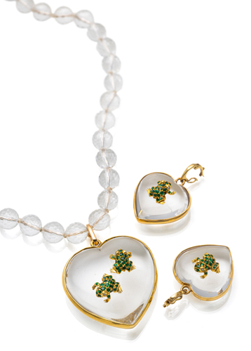 <b>Bergkristall Kette „Frosch“</b>