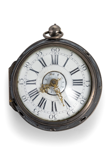 <b>Feine Kutscheruhr mit doppeltem Gehäuse</b>